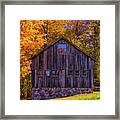 Autumn Foliage In Middlebury Vermont Framed Print
