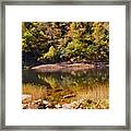 Autumn Lake Reflection Framed Print