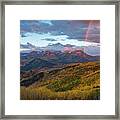 Autumn Rainbow Over Mount Timpanogos Framed Print