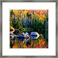 'autumn Reflections - Noyes Pond' Framed Print