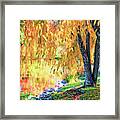 Autumn Scenery At The Virginia Tech Duck Pond Framed Print