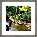 Autumn Upper Falls Holly River Framed Print