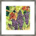 Autumn Vineyard In Its Glory - Batik Style Framed Print