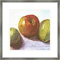 Avocado Apple And Pear Framed Print