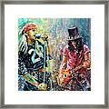 Axl Rose And Slash Framed Print