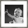 Baby Appearing To Make A Point Framed Print