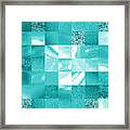 Baby Blue Marble Quilt Ii Framed Print