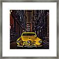 Back Alley Taxi Cab Framed Print