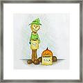 Baggs And Boo Treat Or Trick Framed Print