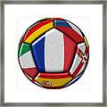 Ball With Flag Of France In The Center Framed Print