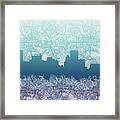 Baltimore City Skyline Map 2 Framed Print