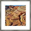 Bands Of Colorful Sandstone In Valley Of Fire Framed Print