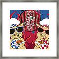 Barbecue Pigs Framed Print