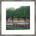 Barge On The River Seine Framed Print