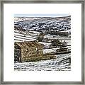 Barn And Snow Framed Print