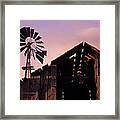 Barn And Windmill Framed Print