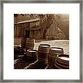Barn And Wine Barrels 2 Framed Print