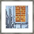 Barn Brick Window Framed Print