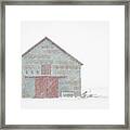 Barn In Snow - 5482 Framed Print