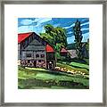 Barn Roofs Framed Print