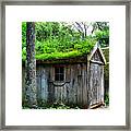Barn With Green Roof Framed Print
