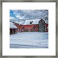 Barns In Winter Ii Framed Print