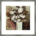 Baroque Magnolia Patchwork Framed Print
