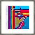 Base And Treble Clef Space Framed Print