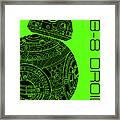 Bb8 Droid - Star Wars Art, Green Framed Print