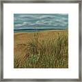 Beach And Clouds Framed Print