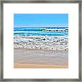 Beach And Ocean Waves Framed Print