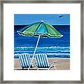 Beach Chair Bliss Framed Print