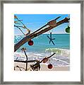 Beach Christmas Tree Framed Print