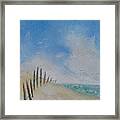 Beach Fence Framed Print