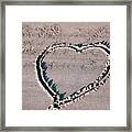 Beach Heart Framed Print