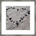 Heart In The Sand Framed Print