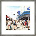 Beach/shore I Boardwalk Ocean City Md - Original Fine Art Painting Framed Print