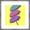 Beach Umbrellas Design Framed Print