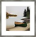 Beached Canoe In Muskoka Framed Print
