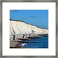 Beaches Under The Cliffs At Brighton Framed Print