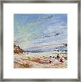Beachy Day - Impressionist Painting - Original Contemporary Framed Print