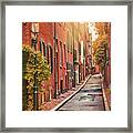 Beacon Hill Area Of Boston Framed Print