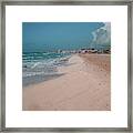 Beautiful Beach In Cancun, Mexico Framed Print