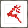 Beautiful Red Reindeer Decoration Framed Print