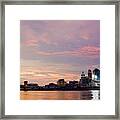 Beautiful Ohio River Sunset Framed Print