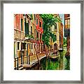 Beautiful Side Canal In Venice Framed Print