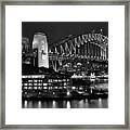 Beautiful Sydney Harbour In Black And White Framed Print