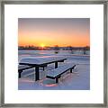 Beautiful Winter Sunset Framed Print
