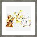 Beauty And The Beast Lumiere Cogsworth Framed Print