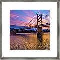 Beaver Bridge Sunset - Eureka Springs Arkansas - Square Format Framed Print